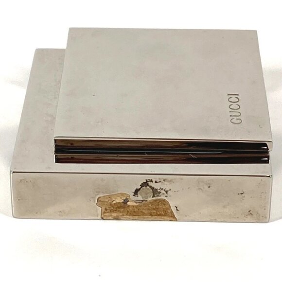 GUCCI REF0840 Logo Travel Watch Watch Interior Table clock SS Silver - Picture 4 of 16